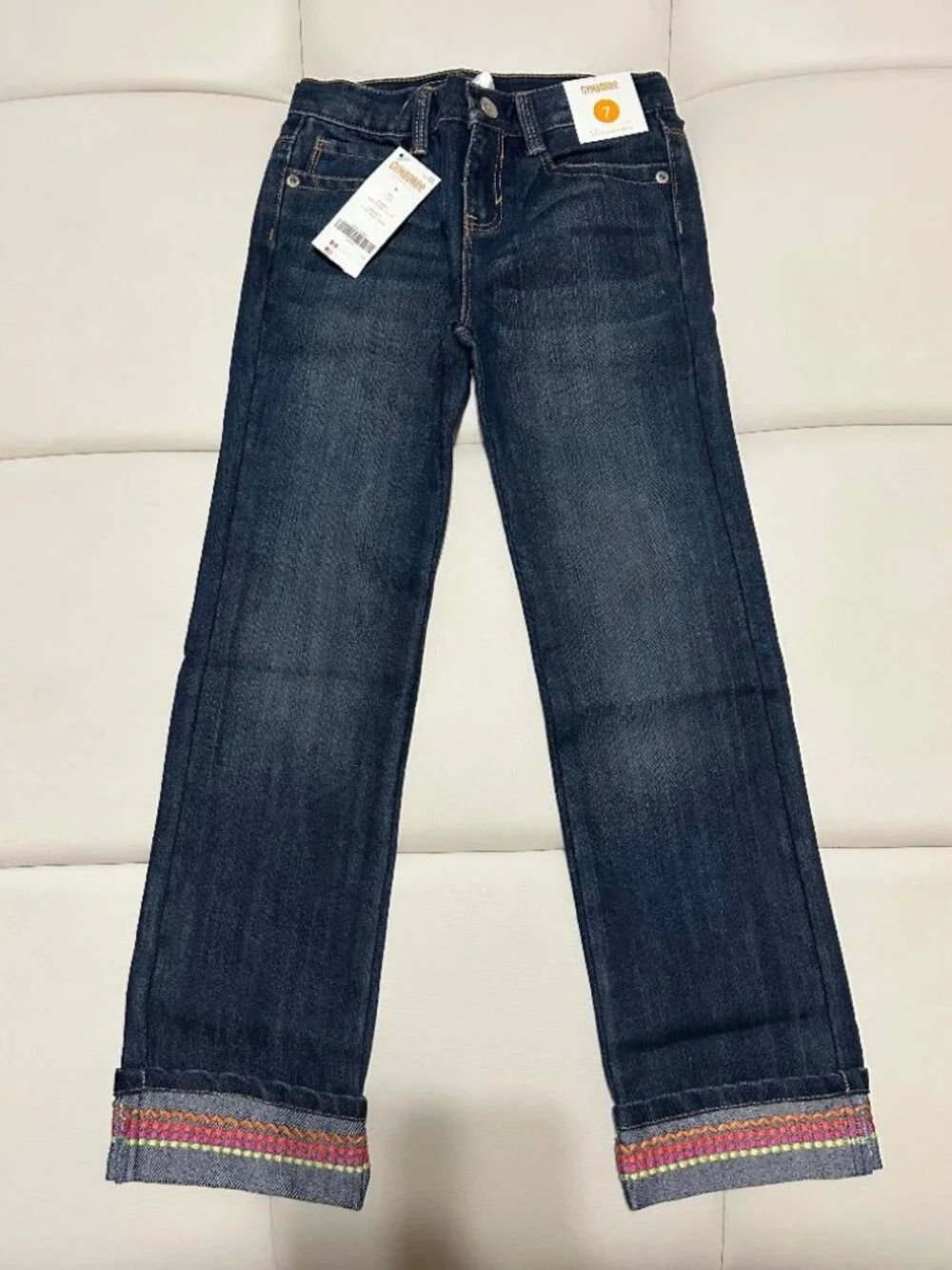 NWT GYMBOREE Girl's Blue Denim Straight Jeans Size 7 MSRP: $41